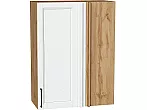 Шкаф верхний прямой угловой Сканди White Silkwood/Дуб Вотан 920*700*345