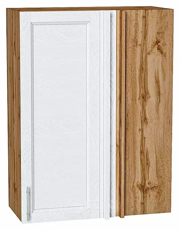 Шкаф верхний прямой угловой Сканди White Softwood Дуб Вотан 920*700*345