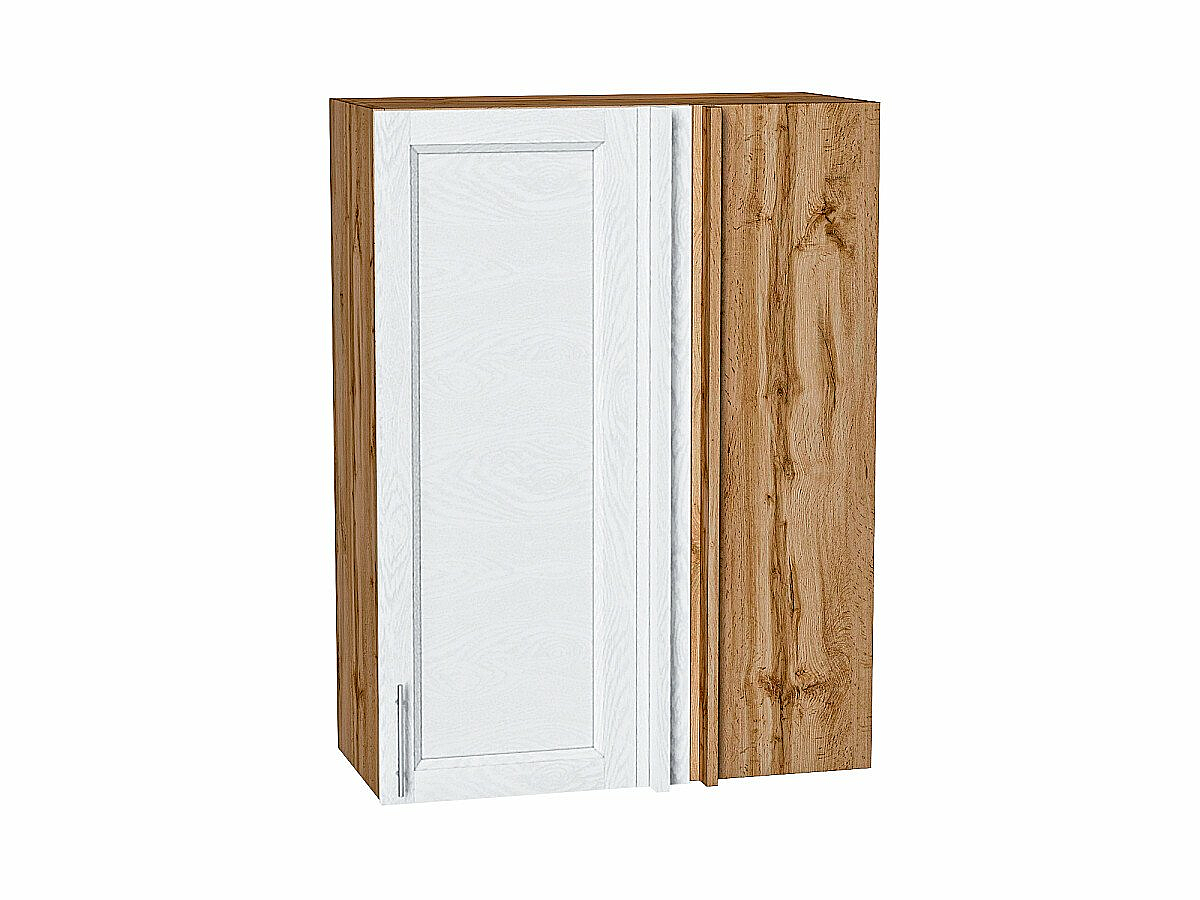 Шкаф верхний прямой угловой Сканди White Softwood Дуб Вотан 920*700*345