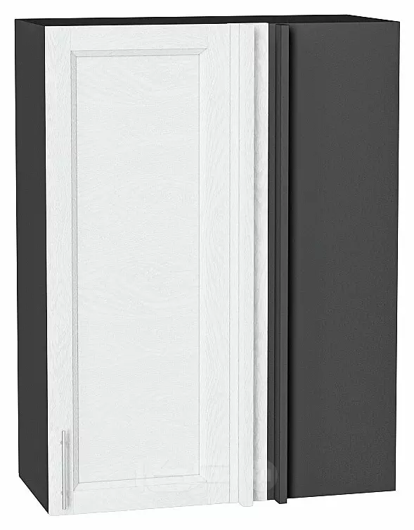 Шкаф верхний прямой угловой Сканди White Softwood Graphite