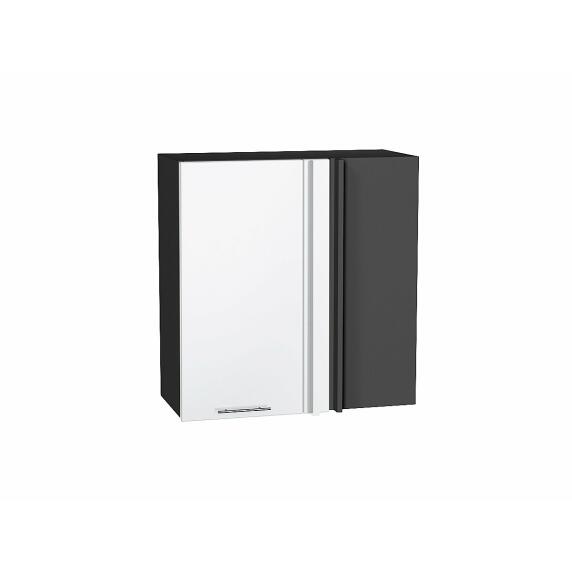Шкаф верхний прямой угловой Валерия-М Белый глянец Graphite 716*700*345