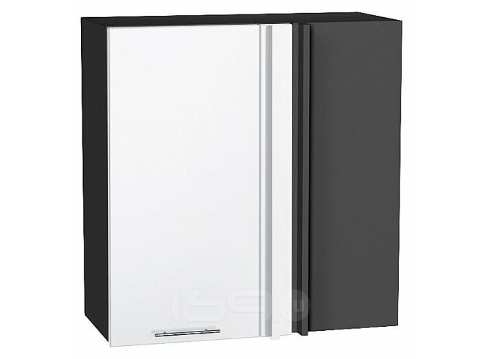 Шкаф верхний прямой угловой Валерия-М Белый глянец Graphite 716*700*345