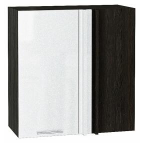 Шкаф верхний прямой угловой Валерия-М Белый металлик Graphite