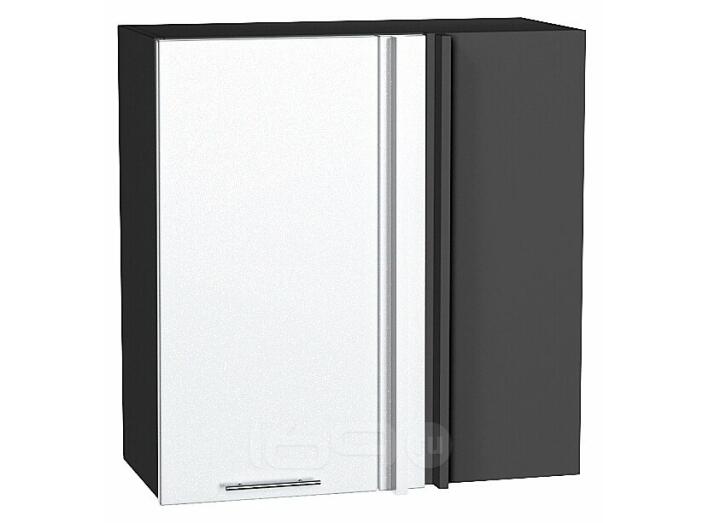 Шкаф верхний прямой угловой Валерия-М Белый металлик Graphite 716*700*345