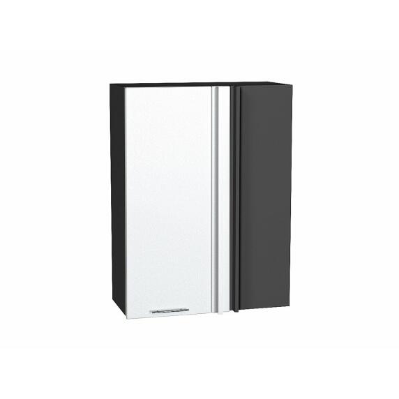 Шкаф верхний прямой угловой Валерия-М Белый металлик Graphite 920*700*345