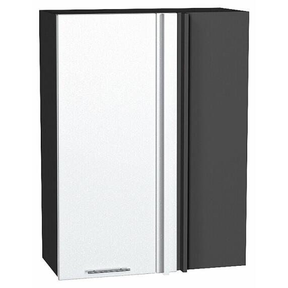 Шкаф верхний прямой угловой Валерия-М Белый металлик Graphite 920*700*345