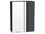 Шкаф верхний прямой угловой Валерия-М Белый металлик Graphite 920*700*345