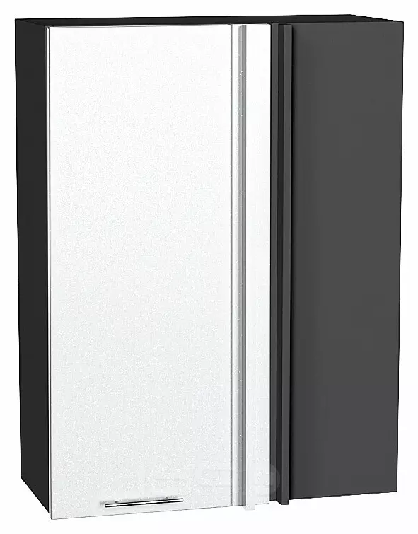 Шкаф верхний прямой угловой Валерия-М Белый металлик Graphite 920*700*345
