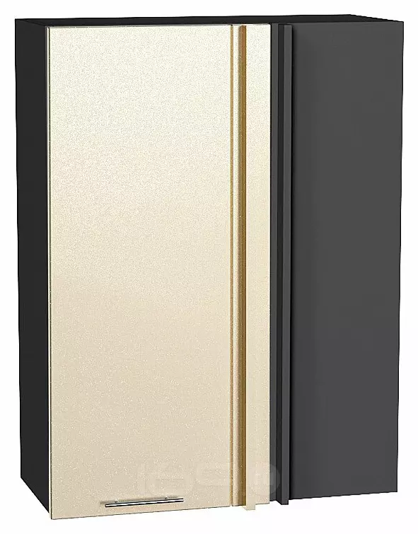Шкаф верхний прямой угловой Валерия-М Бежевый металлик Graphite 920*700*345
