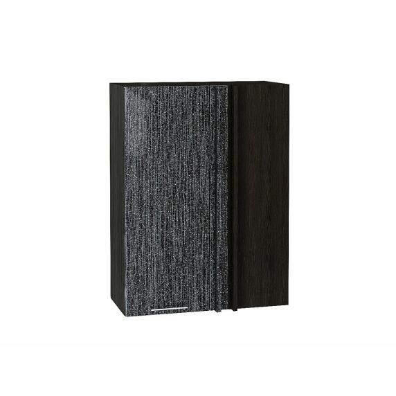 Шкаф верхний прямой угловой Валерия-М Черный металлик дождь Graphite 920*690*345