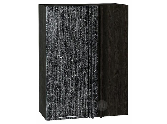 Шкаф верхний прямой угловой Валерия-М Черный металлик дождь Graphite 920*690*345