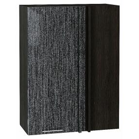 Шкаф верхний прямой угловой Валерия-М Черный металлик дождь Graphite 920*690*345