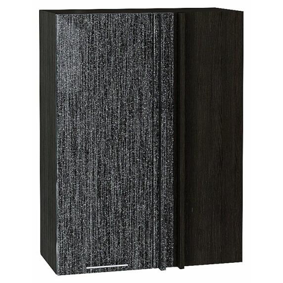 Шкаф верхний прямой угловой Валерия-М Черный металлик дождь Graphite 920*690*345