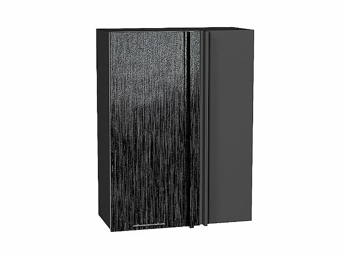 Шкаф верхний прямой угловой Валерия-М Черный металлик дождь Graphite 920*700*345
