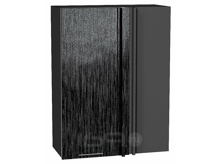 Шкаф верхний прямой угловой Валерия-М Черный металлик дождь Graphite 920*700*345