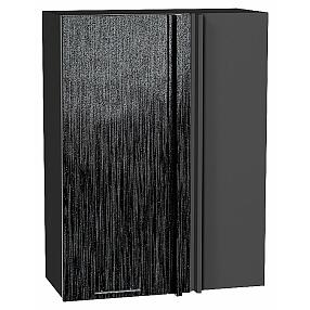 Шкаф верхний прямой угловой Валерия-М Черный металлик дождь Graphite 920*700*345