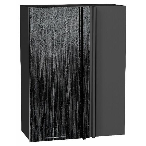 Шкаф верхний прямой угловой Валерия-М Черный металлик дождь Graphite 920*700*345