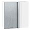 Шкаф верхний прямой угловой Валерия-М Серый металлик дождь светлый Белый 716*700*345