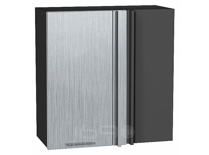 Шкаф верхний прямой угловой Валерия-М Серый металлик дождь светлый Graphite 716*700*345