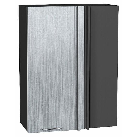 Шкаф верхний прямой угловой Валерия-М Серый металлик дождь светлый Graphite 920*700*345