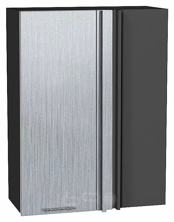 Шкаф верхний прямой угловой Валерия-М Серый металлик дождь светлый Graphite 920*700*345