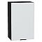 Шкаф верхний с 1-ой дверцей Евро Белый / Graphite 716*450*318