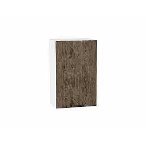 Шкаф верхний с 1-ой дверцей Флэт Brown Casella Oak 2S/Белый 716*450*318