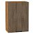 Шкаф верхний с 1-ой дверцей Флэт Brown Casella Oak 2S/Дуб Вотан 716*500*318