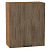 Шкаф верхний с 1-ой дверцей Флэт Brown Casella Oak 2S/Дуб Вотан 716*600*318
