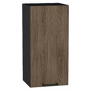 Шкаф верхний с 1-ой дверцей Флэт Brown Casella Oak 2S/Graphite 716*350*318