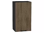 Шкаф верхний с 1-ой дверцей Флэт Brown Casella Oak 2S/Graphite 716*400*318