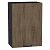 Шкаф верхний с 1-ой дверцей Флэт Brown Casella Oak 2S/Graphite 716*500*318