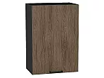 Шкаф верхний с 1-ой дверцей Флэт Brown Casella Oak 2S/Graphite 716*500*318