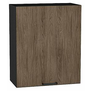 Шкаф верхний с 1-ой дверцей Флэт Brown Casella Oak 2S/Graphite 716*600*318