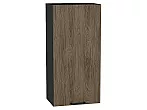Шкаф верхний с 1-ой дверцей Флэт Brown Casella Oak 2S/Graphite 920*450*318