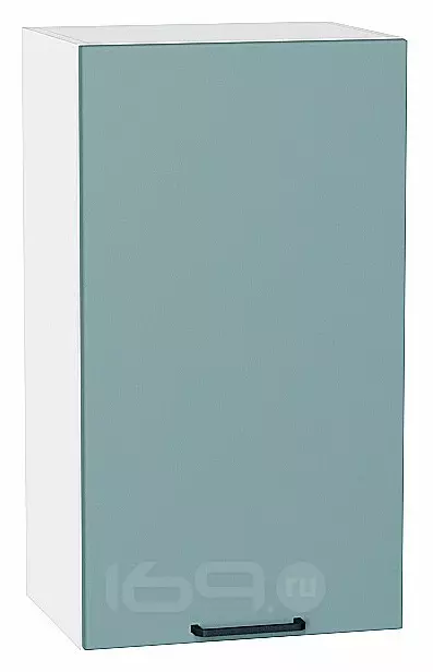 Шкаф верхний с 1-ой дверцей Флэт Grey-green In 2S/Белый 716*400*318