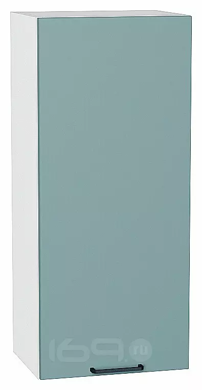 Шкаф верхний с 1-ой дверцей Флэт Grey-green In 2S/Белый 920*400*318