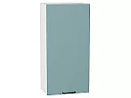 Шкаф верхний с 1-ой дверцей Флэт Grey-green In 2S/Белый 920*450*318