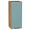 Шкаф верхний с 1-ой дверцей Флэт Grey-green In 2S/Дуб Вотан 716*300*318
