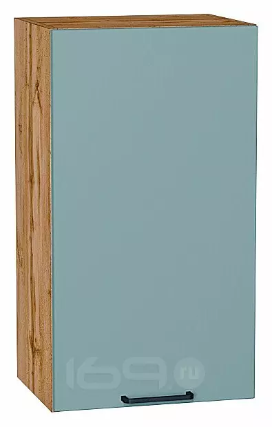 Шкаф верхний с 1-ой дверцей Флэт Grey-green In 2S/Дуб Вотан 716*400*318