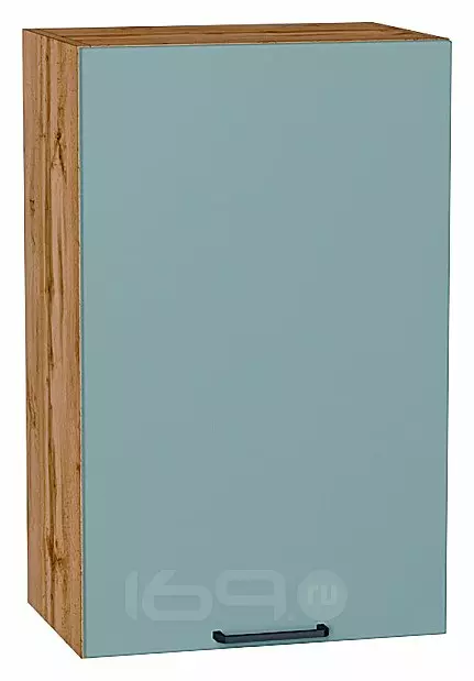 Шкаф верхний с 1-ой дверцей Флэт Grey-green In 2S/Дуб Вотан 716*450*318
