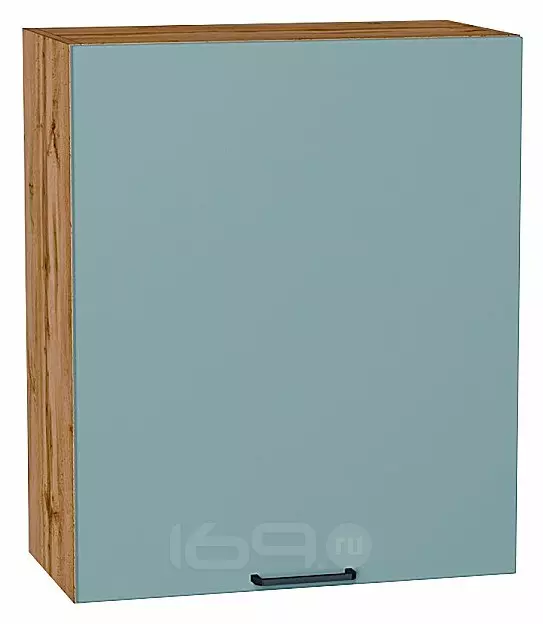 Шкаф верхний с 1-ой дверцей Флэт Grey-green In 2S/Дуб Вотан 716*600*318