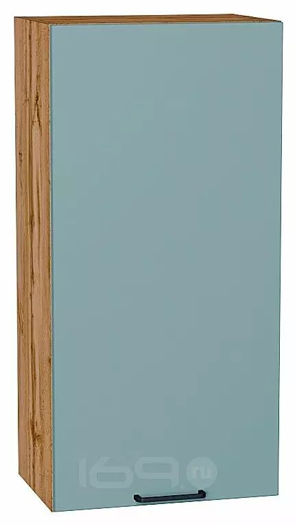 Шкаф верхний с 1-ой дверцей Флэт Grey-green In 2S/Дуб Вотан 920*450*318
