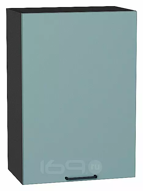 Шкаф верхний с 1-ой дверцей Флэт Grey-green In 2S/Graphite 716*500*318