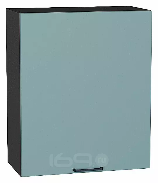Шкаф верхний с 1-ой дверцей Флэт Grey-green In 2S/Graphite 716*600*318