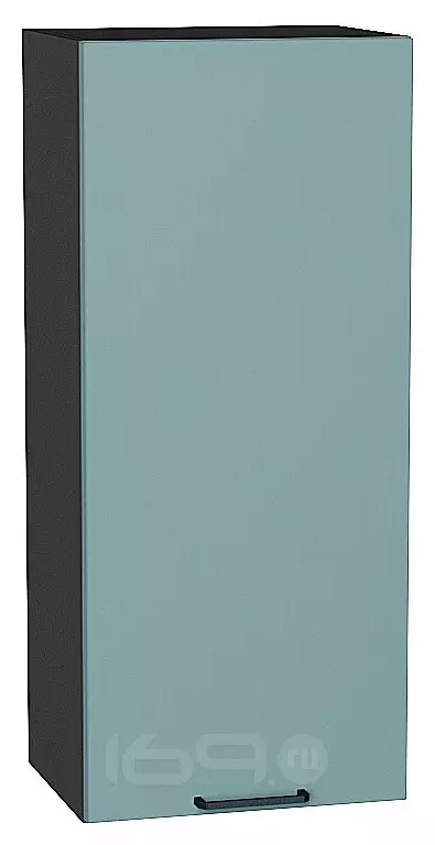 Шкаф верхний с 1-ой дверцей Флэт Grey-green In 2S/Graphite 920*400*318