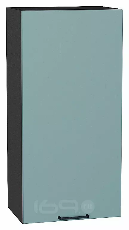 Шкаф верхний с 1-ой дверцей Флэт Grey-green In 2S/Graphite 920*450*318