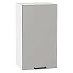 Шкаф верхний с 1-ой дверцей Флэт Light Grey In 2S/Белый 716*400*318