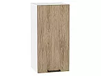 Шкаф верхний с 1-ой дверцей Флэт Natural Casella Oak 2S/Белый 716*350*318