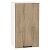 Шкаф верхний с 1-ой дверцей Флэт Natural Casella Oak 2S/Белый 716*400*318